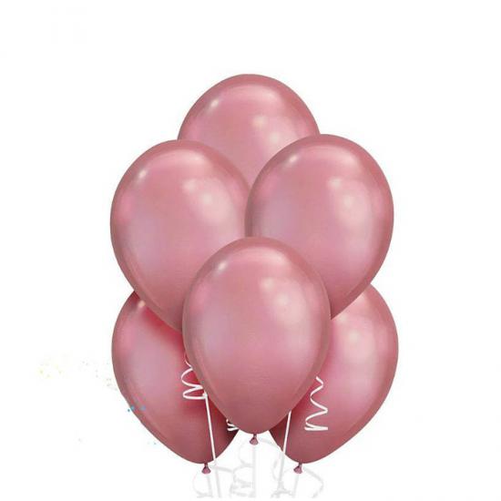 Pembe Krom Metalik Balon 50 Adet