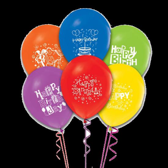Happy Birthday Baskılı Lateks Balon 30 Adet