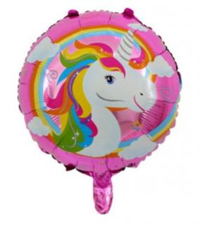 Happyland Unicorn Folyo Balon Pembe Yuvarlak 45 cm