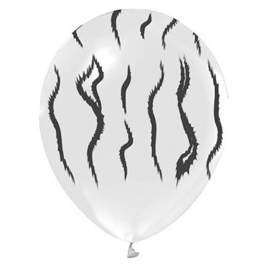 Zebra Beyaz Desenli Balon 7 Adet