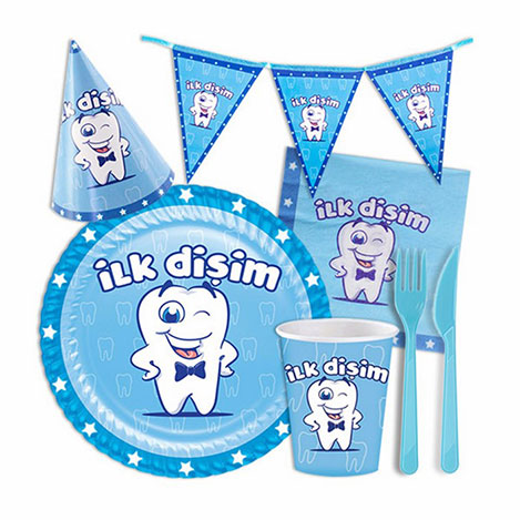 16 Kişilik Erkek İlk Dişim Parti Seti Diş Parti Seti